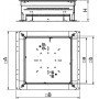 Монтажна коробка UZD350-3 для наливних підлог / 467x510mm (h=165-220мм) / цинк.сталь