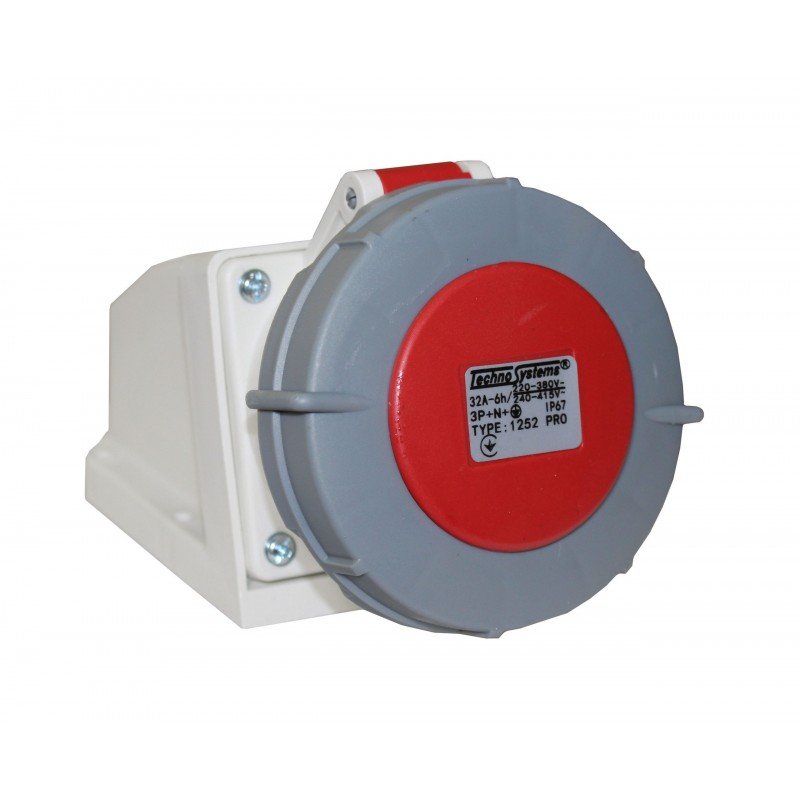 Розетка 1252 PRO стаціонарна 3Р+PЕ+N 32А 380В IP67 TNSy