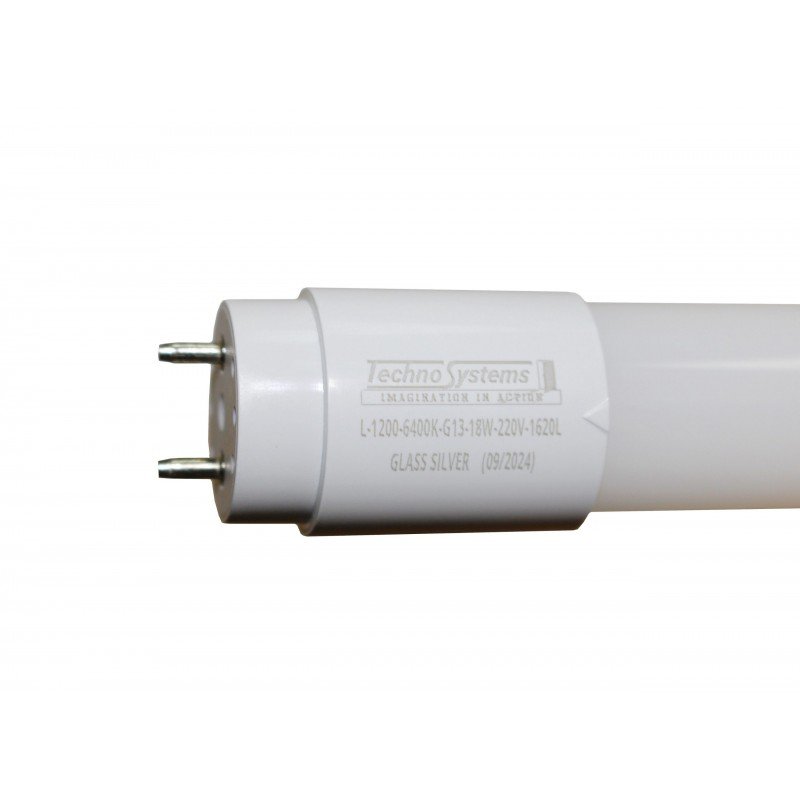 Лампа світлодіодна трубчаcта LED L-1200-4000K-G13-18w-220V-1620L GLASS SILVER TNSy