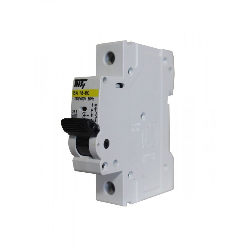 Автоматичний вимикач ВА18-60 1Р 63А 6кА х-ка D TNSy