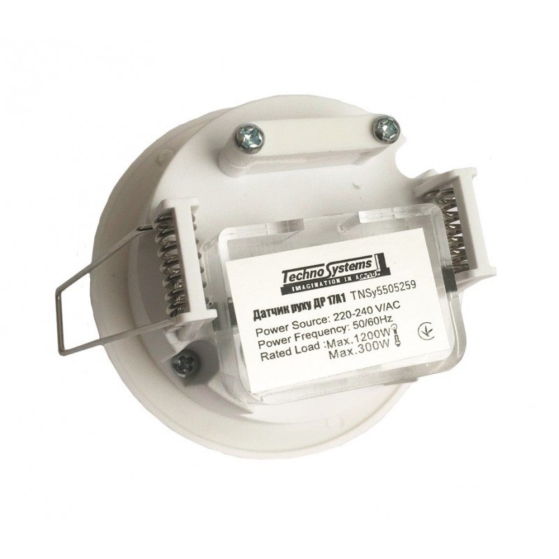 Датчик руху ДР 17А1 білий. 1200Вт. 360гр. 6м. IP20 TNSy