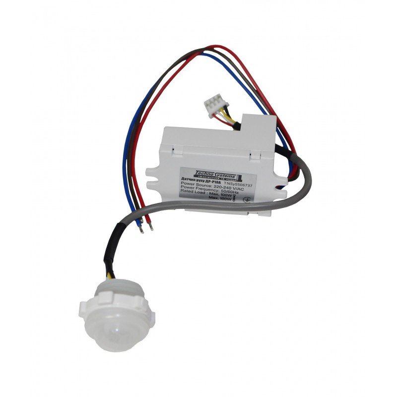 Датчик руху ДР B01M. 100Вт. 120гр. 2-10м. IP65/IP20 вбудований