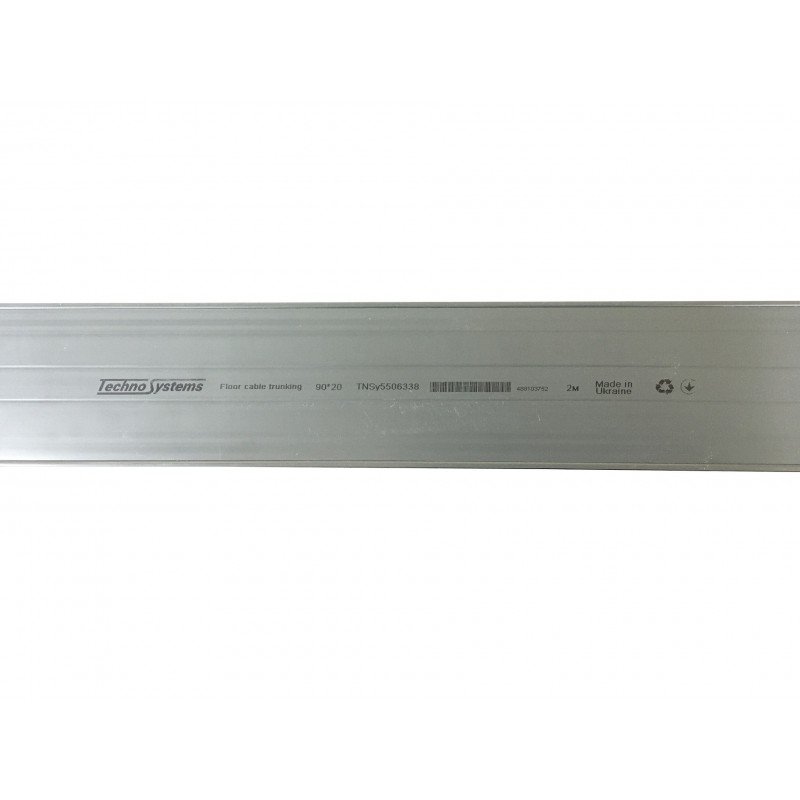Кабель-канал 90х20 підлоговий 3/d13 сірий RAL7012 TNSy