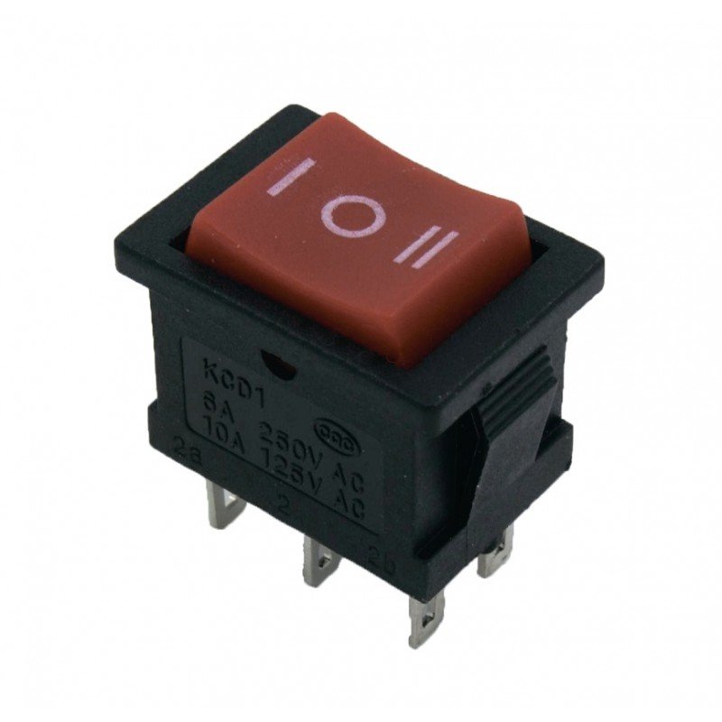 KCD1-1-203 R/B Перемикач 1 клав. перекидний (червоний) TNSy