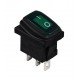 KCD1-2-101WN G/B 220V Перемикач 1 клав. (зелений) вологозахищений з підсвічуванням TNSy