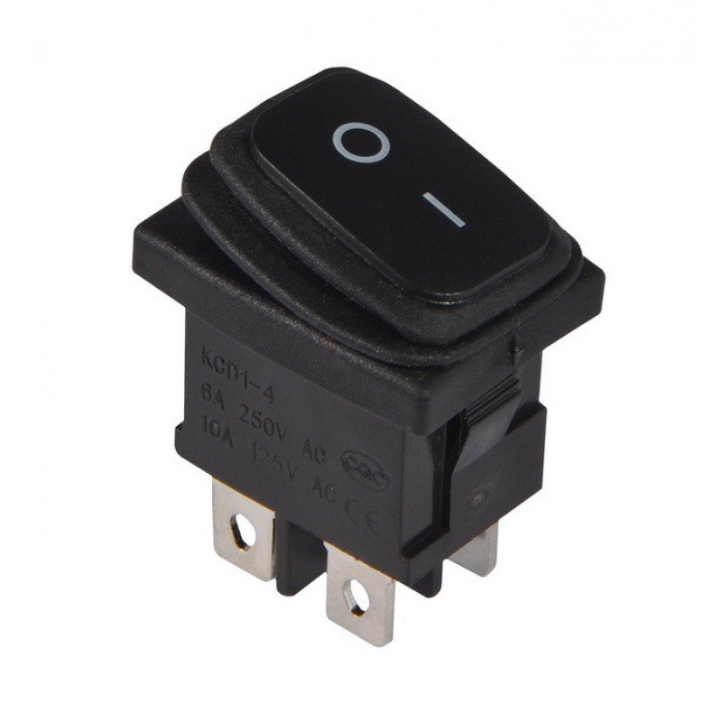 KCD1-4-201W B/B Перемикач 1 клав. (чорний) вологозахищений TNSy