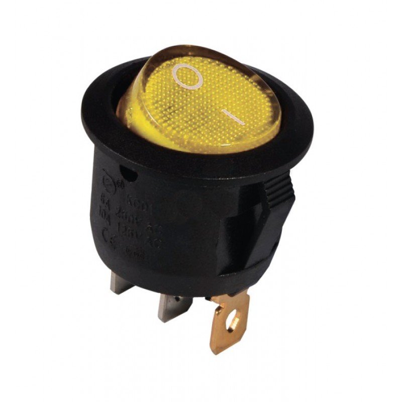 KCD1-5-102 Y/B Перемикач 1 клав. (жовтий) TNSy
