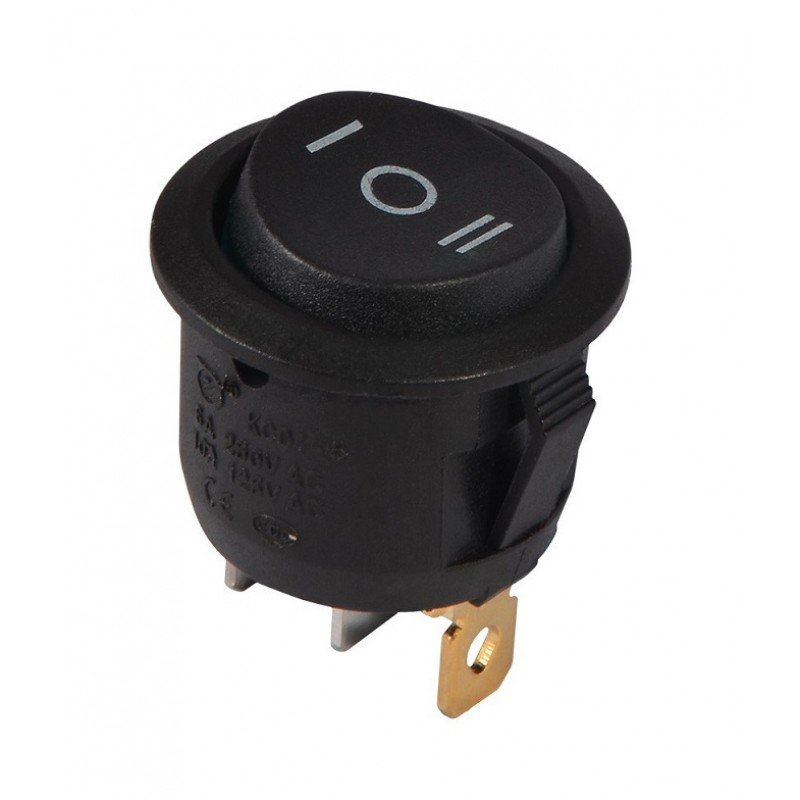 KCD1-5-103 B/B Перемикач 1 клав. круглий перекидний (чорний) TNSy