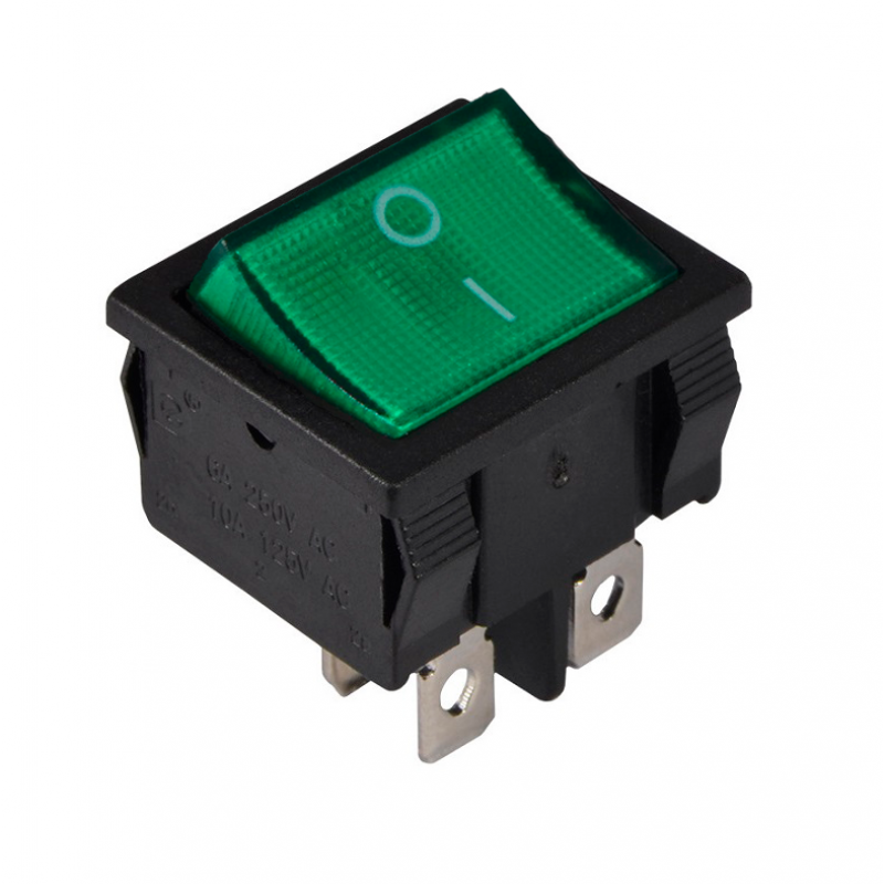 KCD1-6-202 G/B Перемикач 1 клав. зелений TNSy