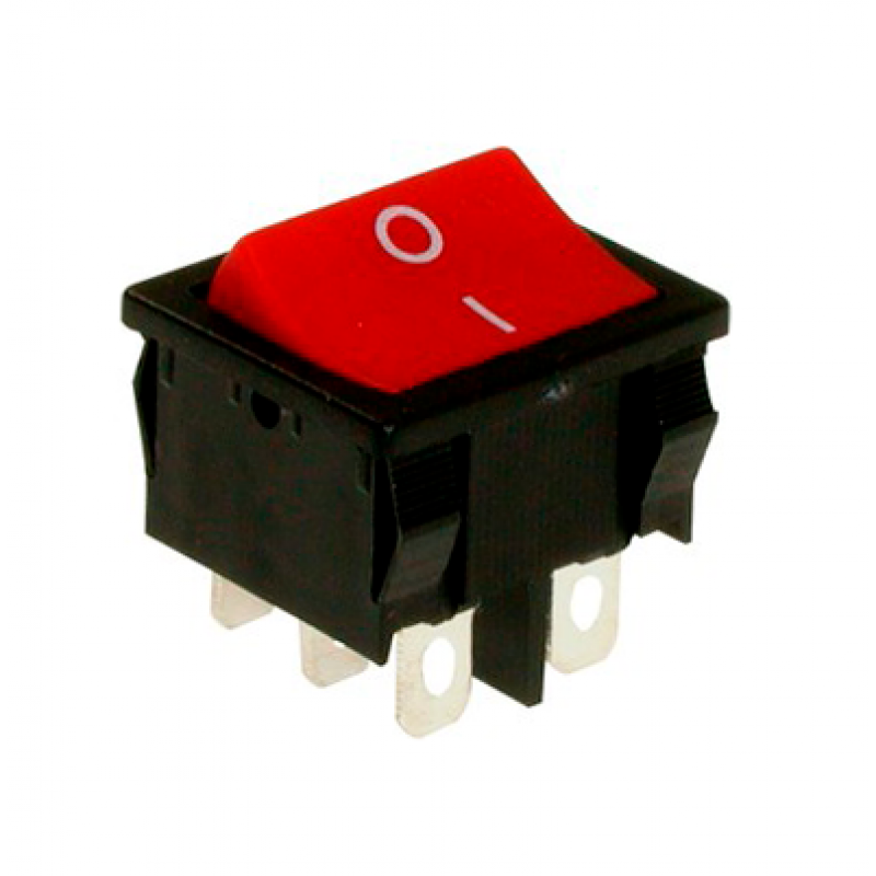 KCD1-6-202 R/B Перемикач 1 клав. червоний TNSy