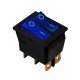 KCD2-2101N BL+BL/B 220V Перемикач 2 клав. синій + синій з підсвічуванням TNSy