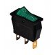 KCD3-101N G/B 220V Перемикач 1 клав. зелений з підсвічуванням TNSy