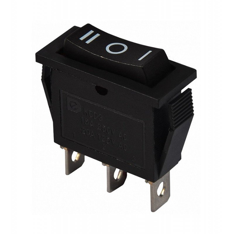 KCD3-103 B/B 220V Перемикач 1 клав. перекидний чорний TNSy