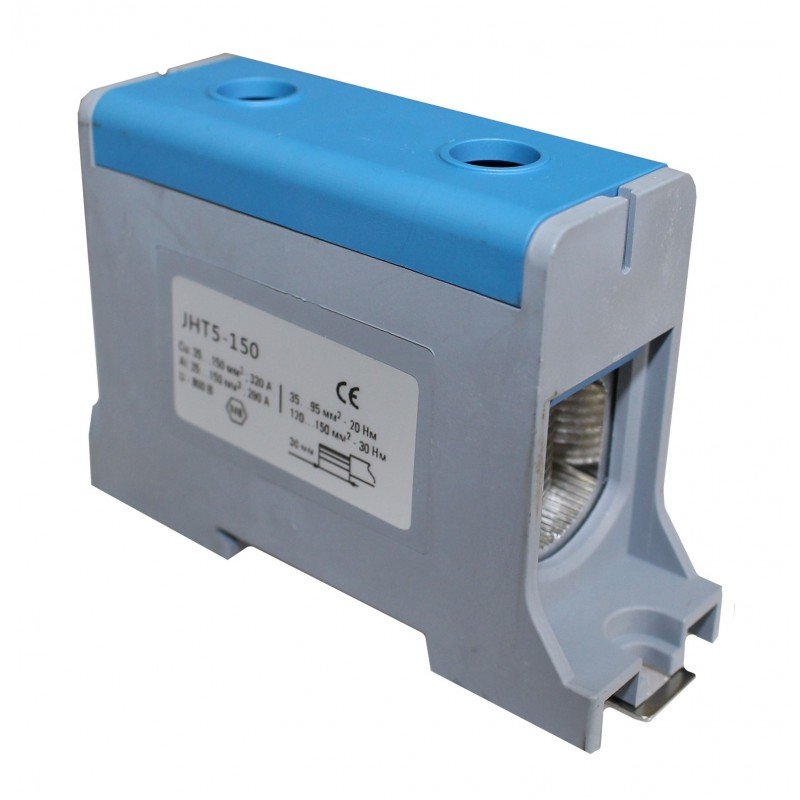 Клема силова СКНГ-JHT5-150 35-150мм2 290А "N" синій TNSy