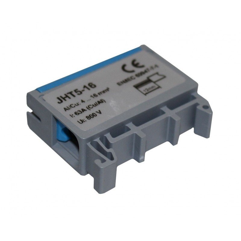 Клема силова СКНГ-JHT5-16 4-16мм2 63А "N" синій TNSy