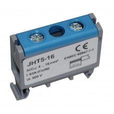 Клема силова СКНГ-JHT5-16 4-16мм2 63А "N" синій TNSy Клема силова СКНГ-JHT5-16 4-16мм2 63А "N" синій TNSy