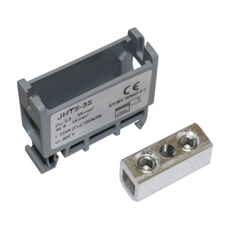 Клема силова СКНГ-JHT5-35 6-35мм2 120А "N" синій TNSy