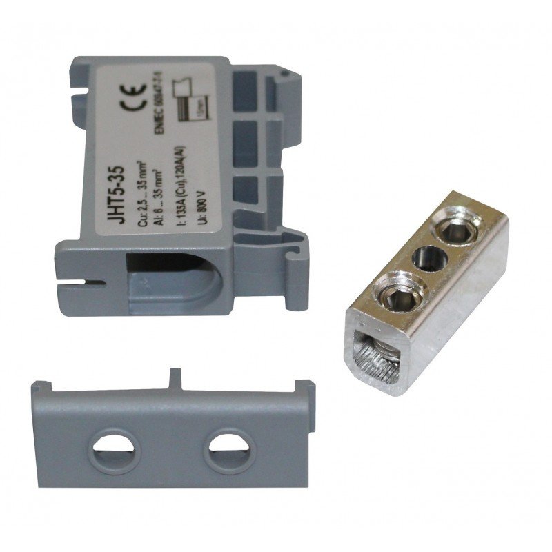 Клема силова СКНГ-JHT5-35 6-35мм2 120А сірий TNSy