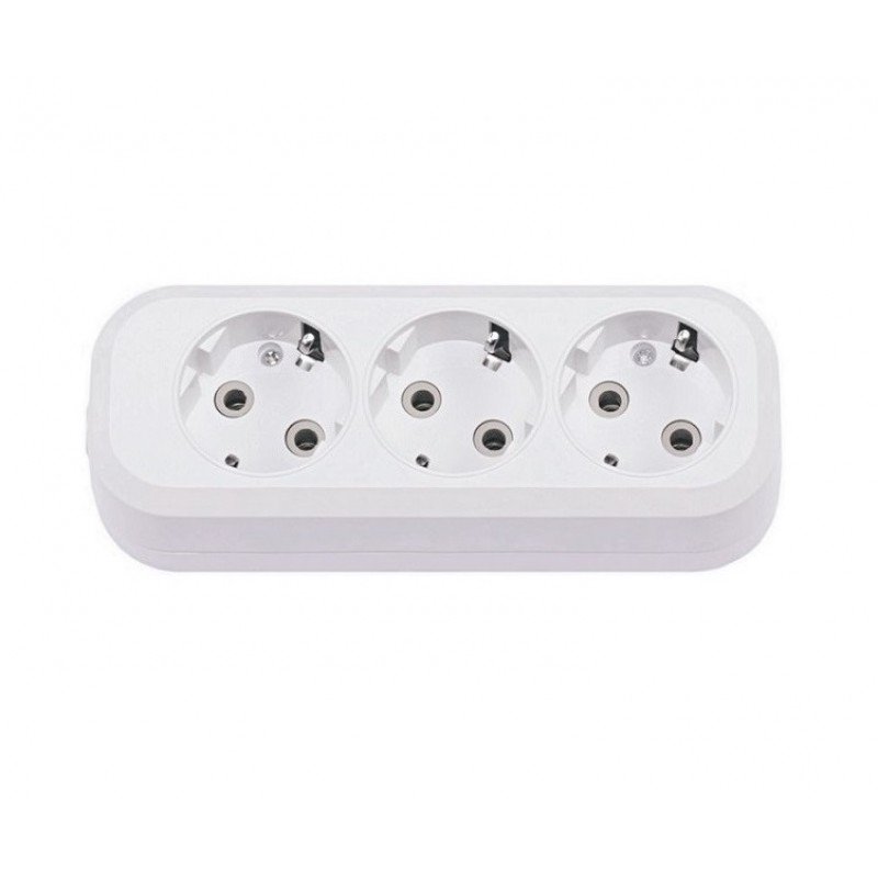 Колодка 3 розетки із заземленням Leon TNSy