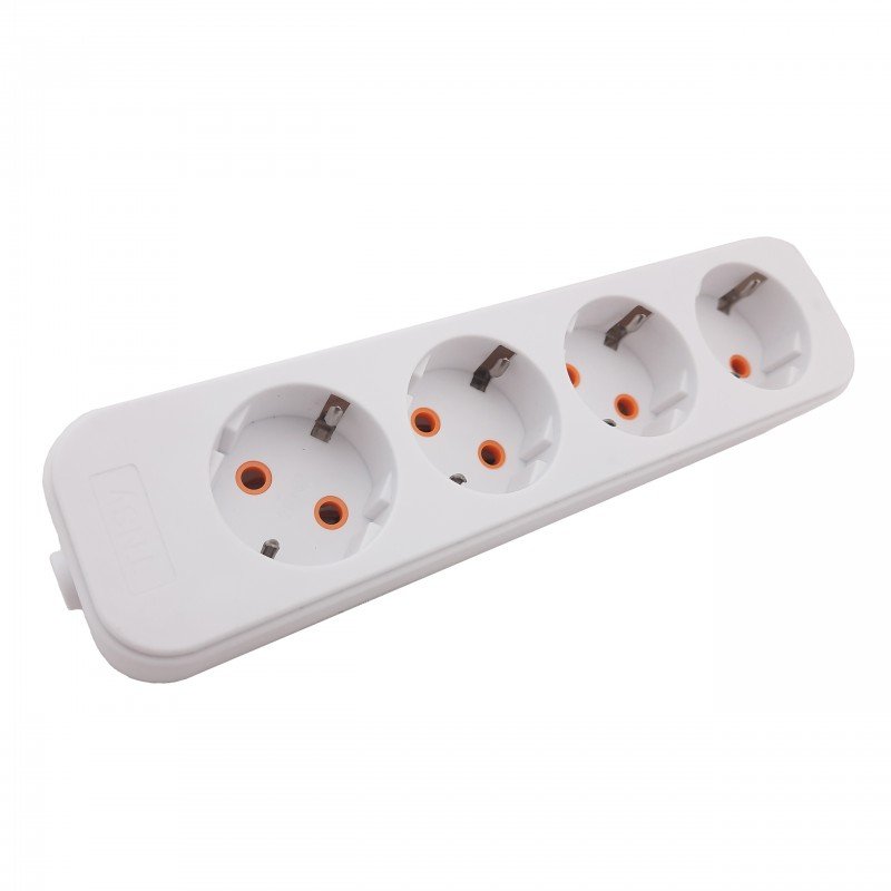 Колодка 4 розетки із заземленням TNSy Lynx