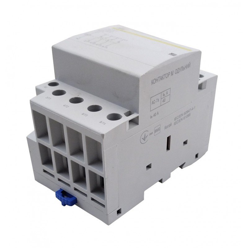 Контактор модульний КМ-3-40-22 40А 230AC 2NO-2NC 4р 3мод. TNSy