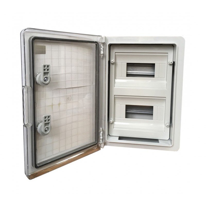 Корпус пластиковий ЩРН-П-16 PRO, пр. дв. ABS IP65 8х2 250х350х150 TNSy