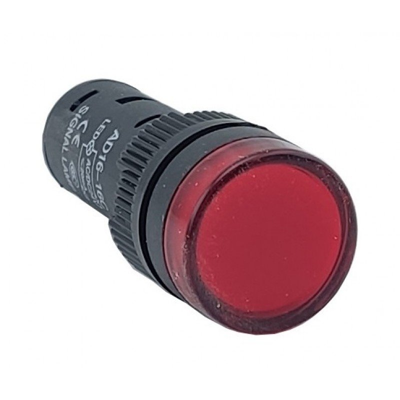 Лампа AD16DS d16mm 24В AC/DC червоний TNSy