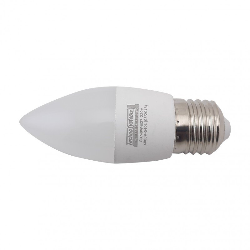 Лампа світлодіодна LED Bulb-C37-6W-E27-220V-4000K-540L ICCD TNSy