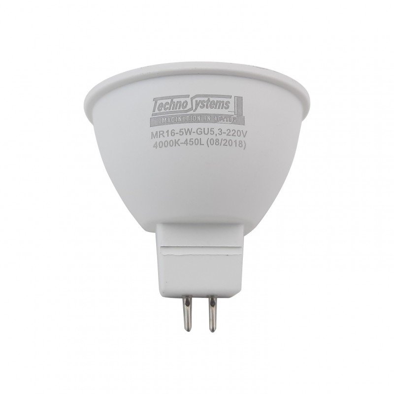 Лампа світлодіодна LED MR16-5W-GU5.3-220V-4000K-450L ICCD TNSy