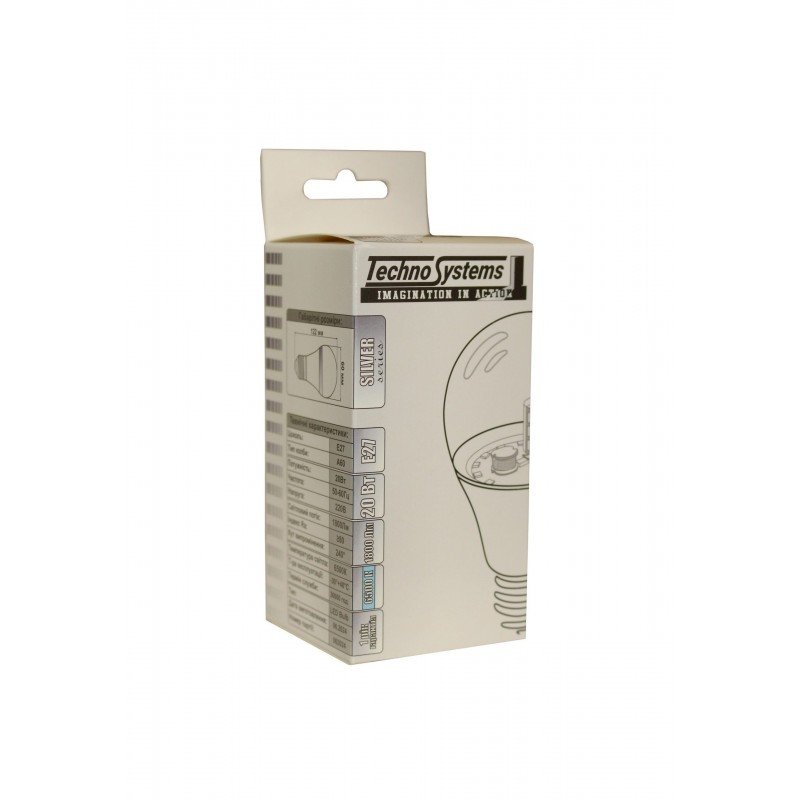 Лампа світлодіодна LED Bulb-A60-20W-E27-220V-6500K-1800L SILVER TNSy