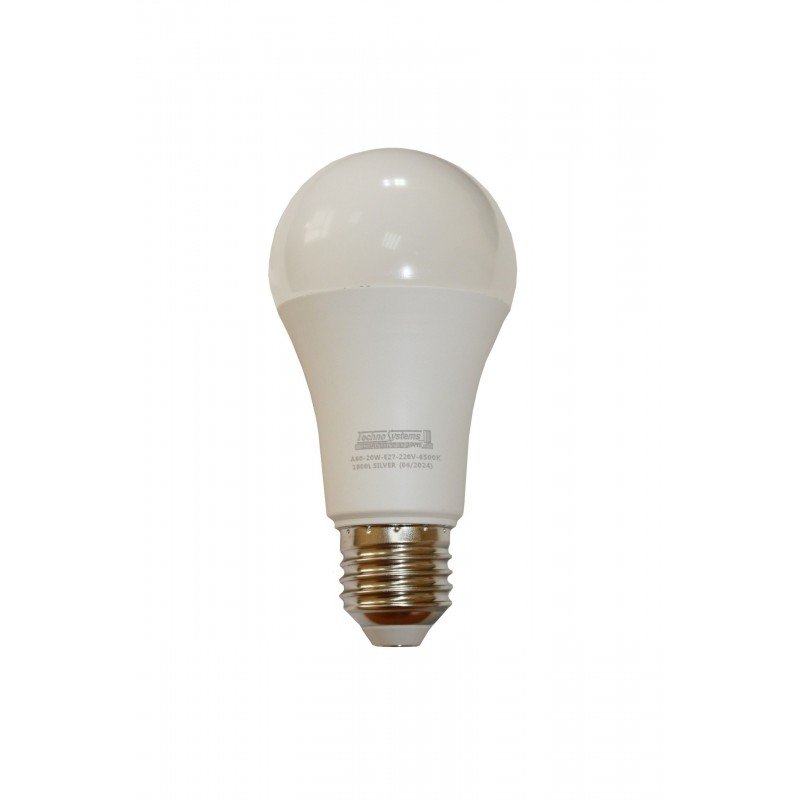 Лампа світлодіодна LED Bulb-A60-20W-E27-220V-6500K-1800L SILVER TNSy