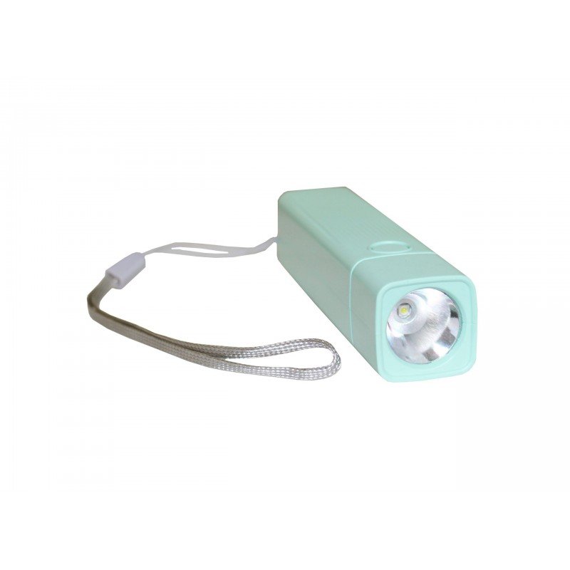 Ліхтар акумуляторний ручний LED FL2 1W 6500K 3/4H 100L bat: 3,7V 1,2A Green TNSy