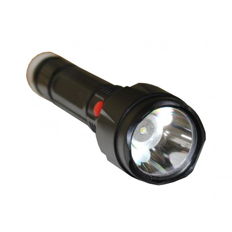 Ліхтар акумуляторний ручний LED FL5 1+1W 6500K 3/4H 100L bat: 3,7V 1,2A Black TNSy