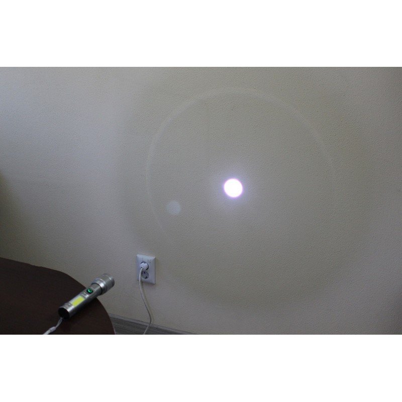 Ліхтар акумуляторний ручний LED FL7 10+2W 6500K 3/5H 100/500L 5-90° bat: 3,7V 1,2A Alum Black