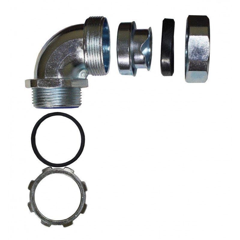 Муфта ввідна поворотна MBМп32 (1-1/4") IP54 90град. металорукава-коробка 32-35мм цинковий