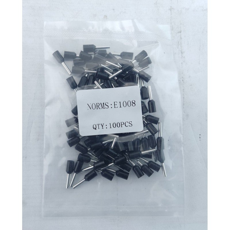 Наконечник гільза Е1008 1мм2 чорний TNSy