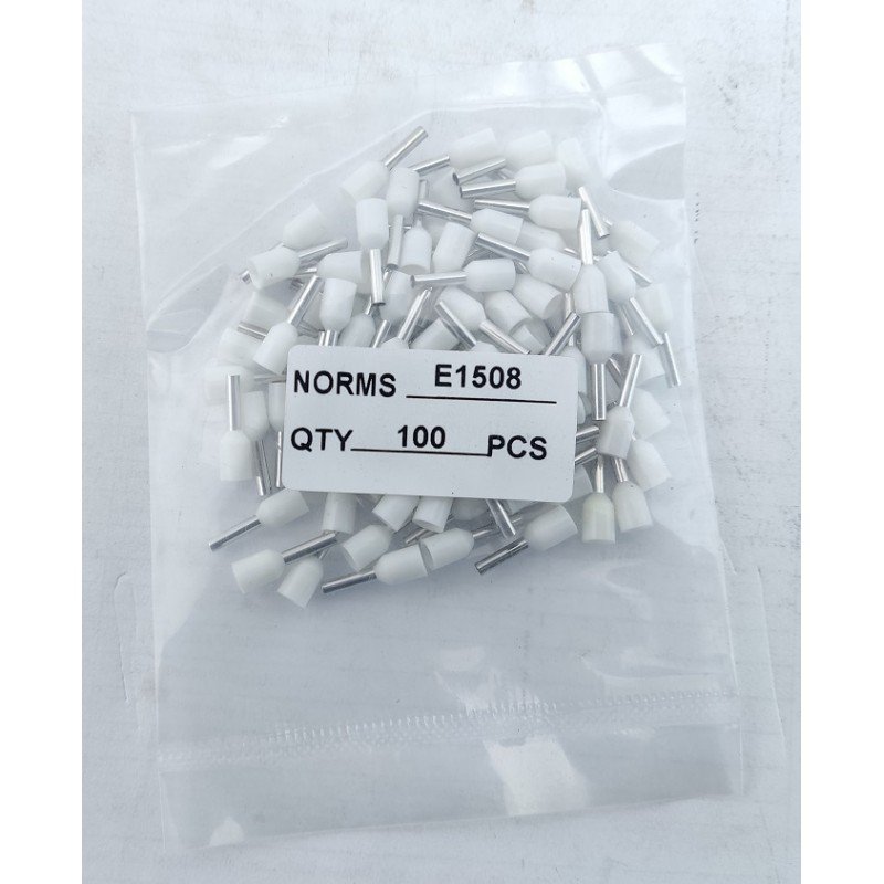Наконечник гільза Е1508 1,5мм2 білий TNSy