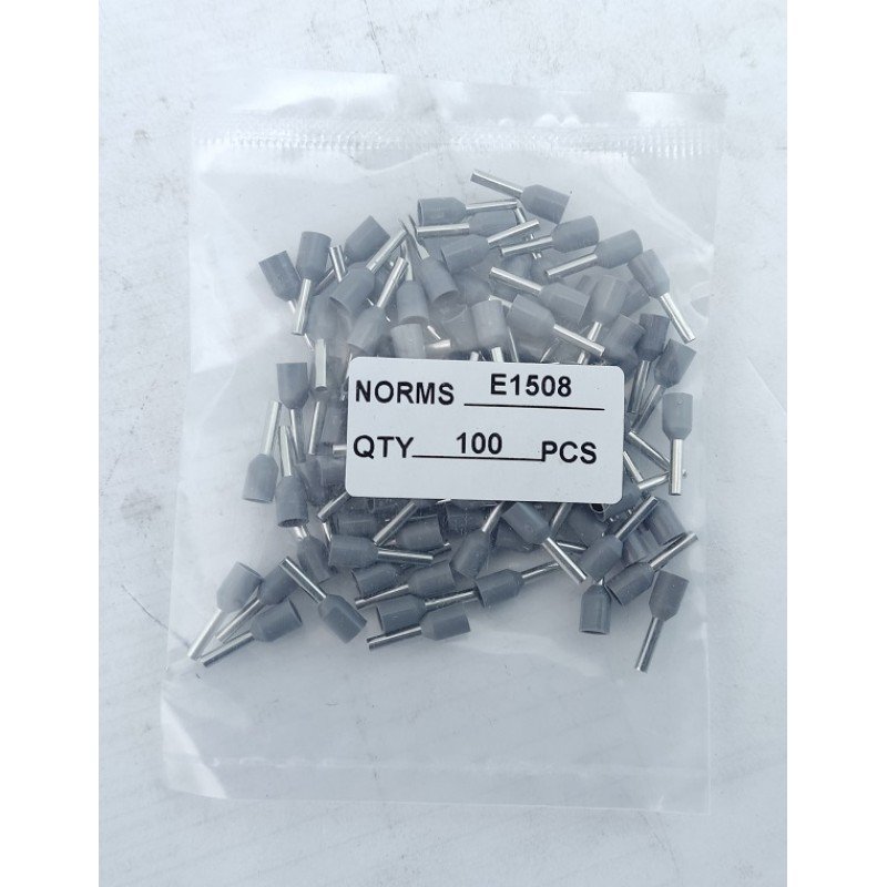 Наконечник гільза Е1508 1,5 мм сірий TNSy