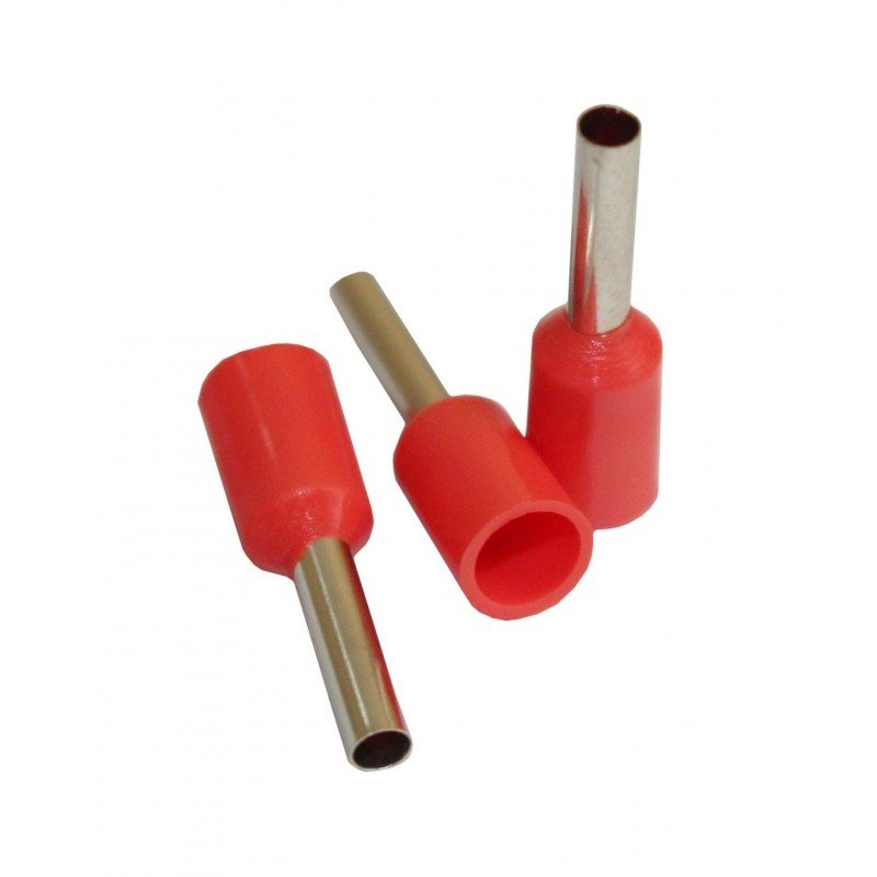 Наконечник гільза Е1508 brass 1,5мм2 червоний