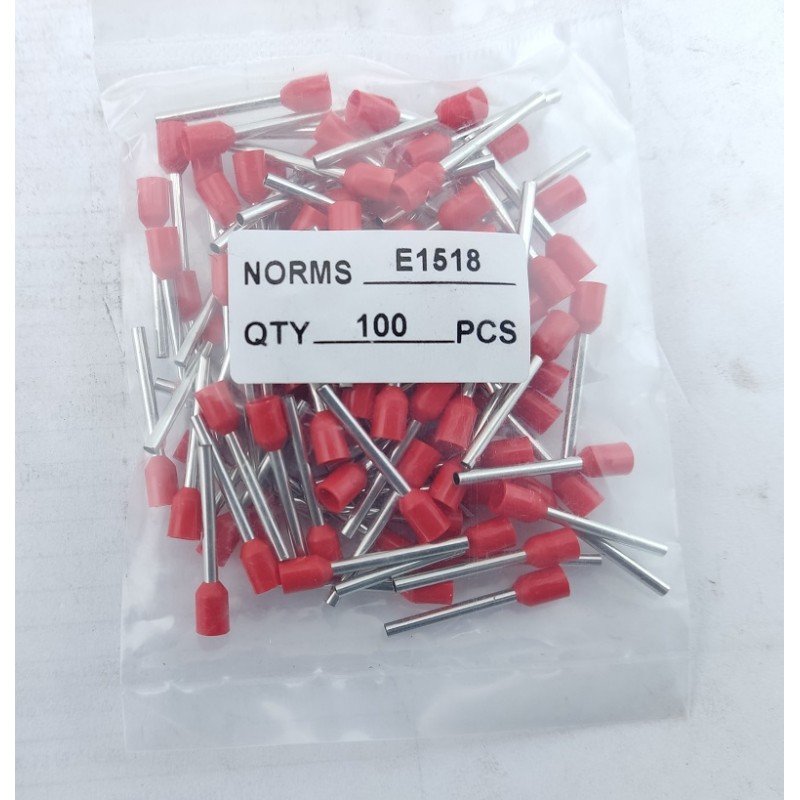 Наконечник гільза Е1518 1,5мм2 червоний TNSy