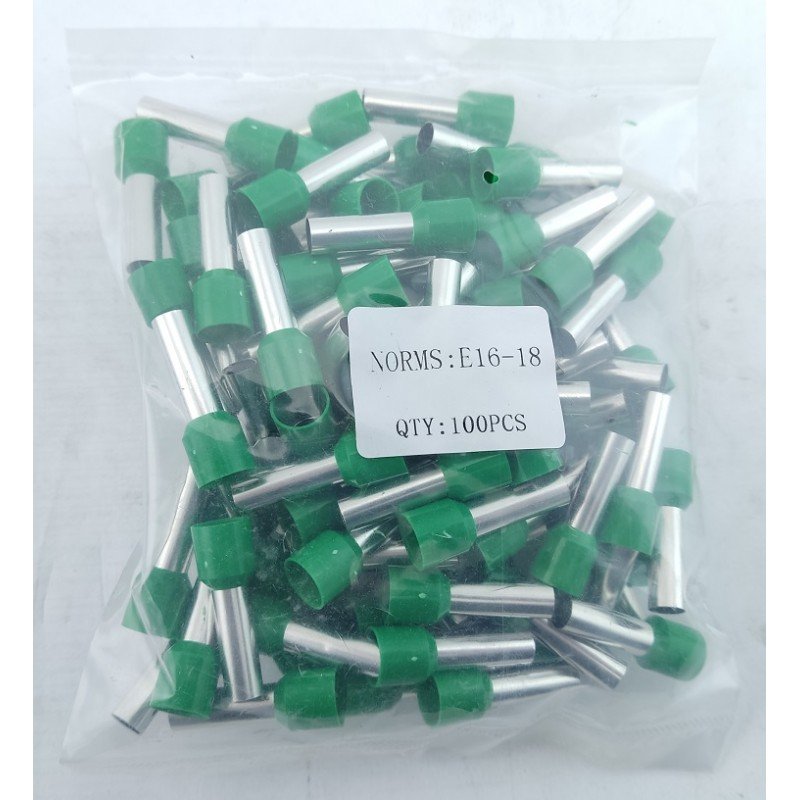 Наконечник гільза Е16-18 16мм2 зелений TNSy