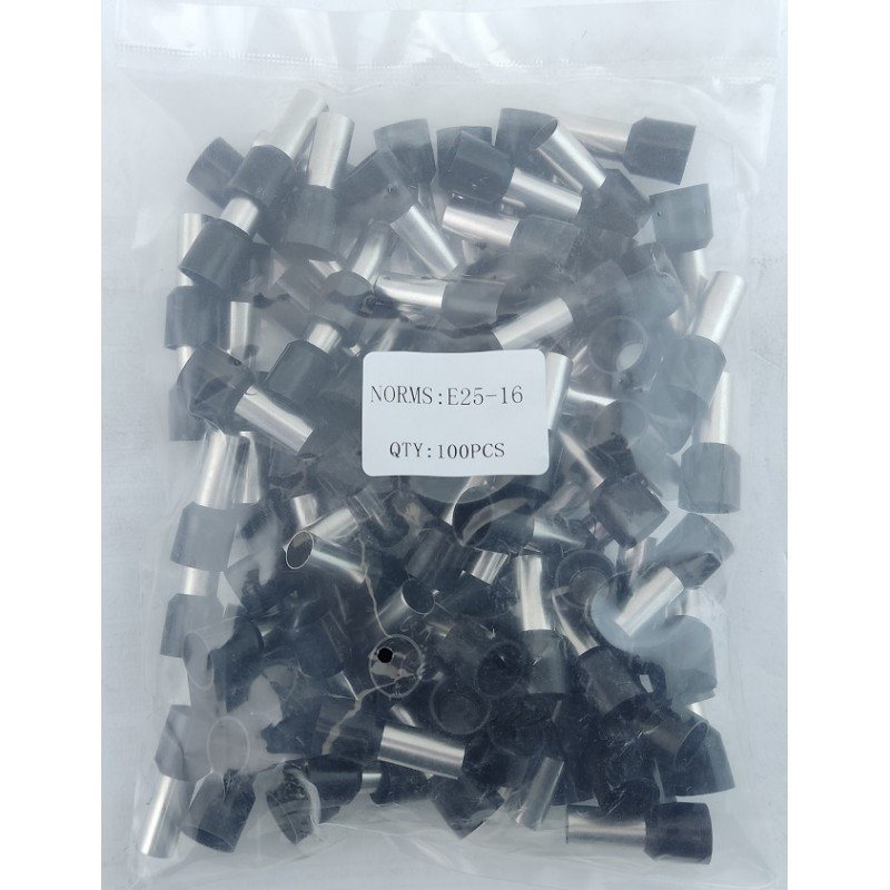 Наконечник гільза Е25-16 25мм2 чорний TNSy