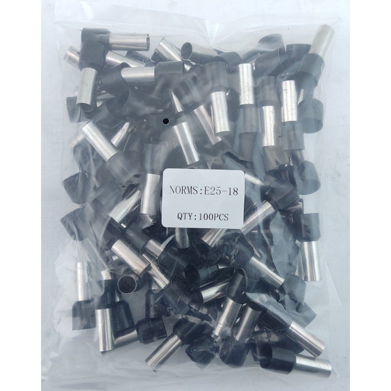 Наконечник гільза Е25-18 25мм2 чорний TNSy