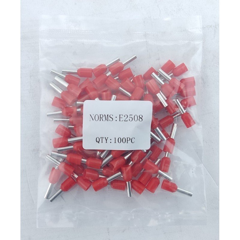 Наконечник гільза Е2508 2,5мм2 червоний TNSy