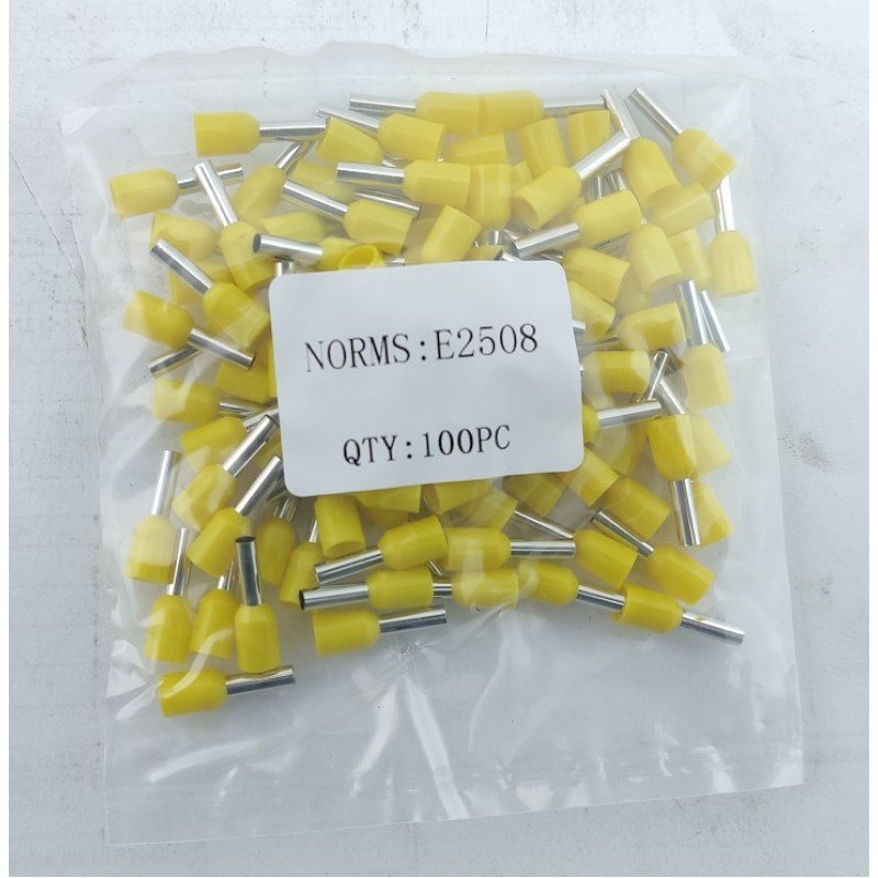 Наконечник гільза Е2508 2,5мм2 жовтий TNSy