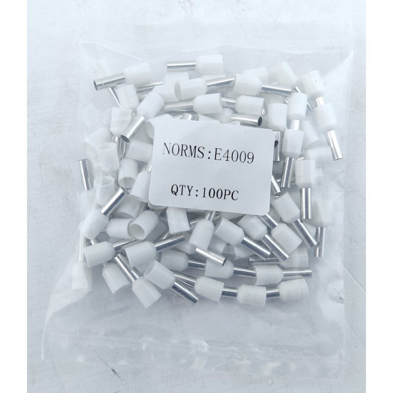 Наконечник гільза Е4009 4мм2 білий TNSy