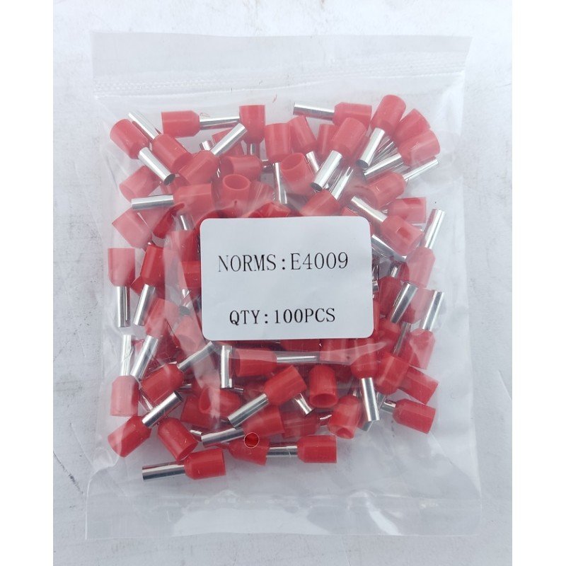 Наконечник гільза Е4009 4мм2 червоний TNSy