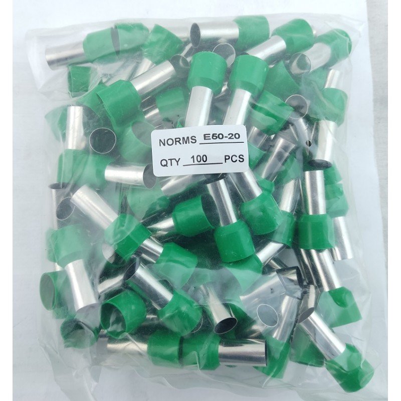 Наконечник гільза Е50-20 50мм2 зелений TNSy
