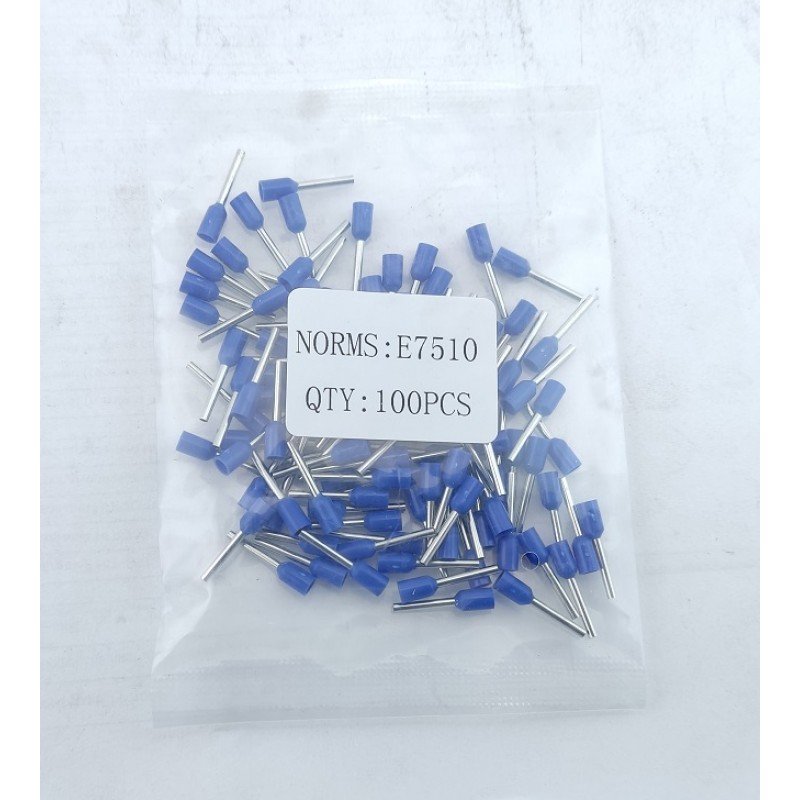 Наконечник гільза Е7510 0,75мм2 синій TNSy