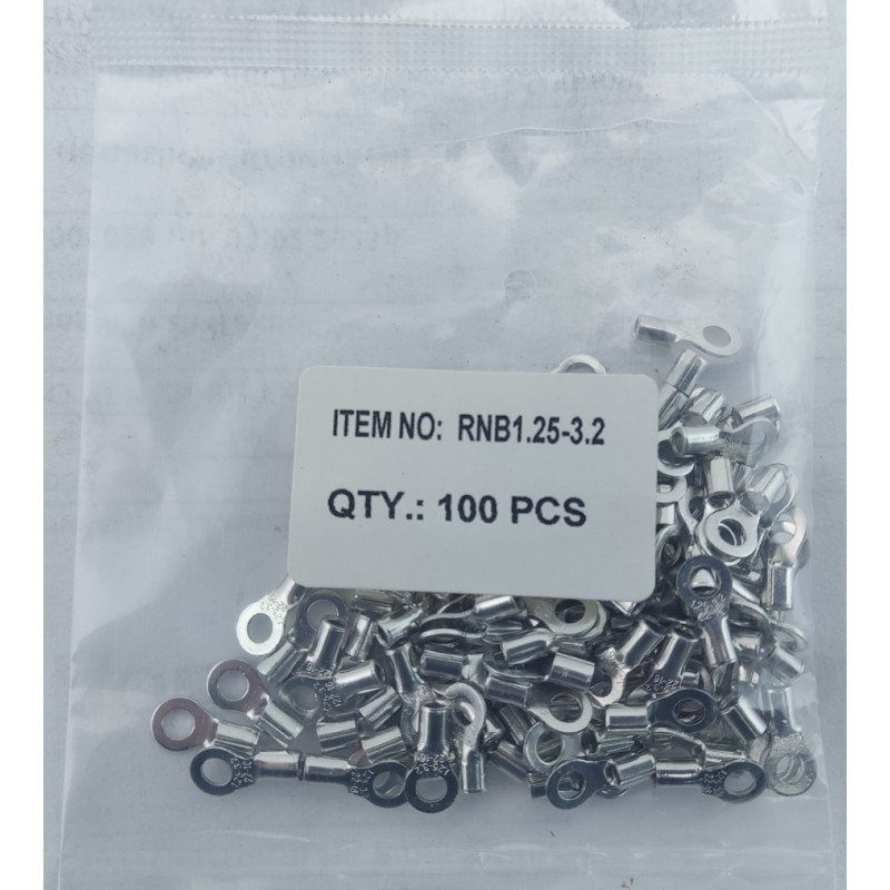 Наконечник кільцевий без ізоляції RNB 1,25-3 (0,5-1,5/3) TNSy